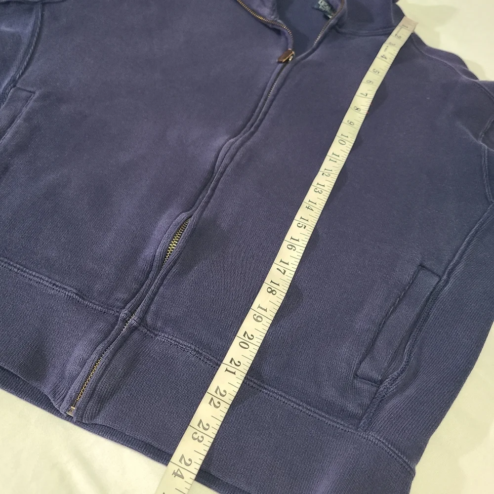 Vintage Polo Ralph Lauren Double Knit Zip-Up Track Jacket Red Pony Logo‎ Small